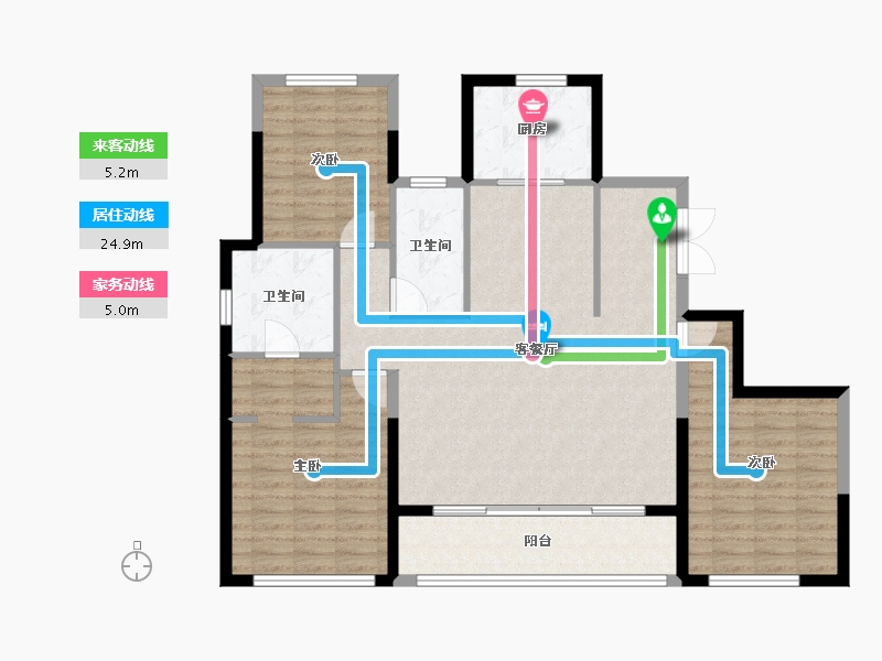 浙江省-温州市-滨江壹号-114.39-户型库-动静线