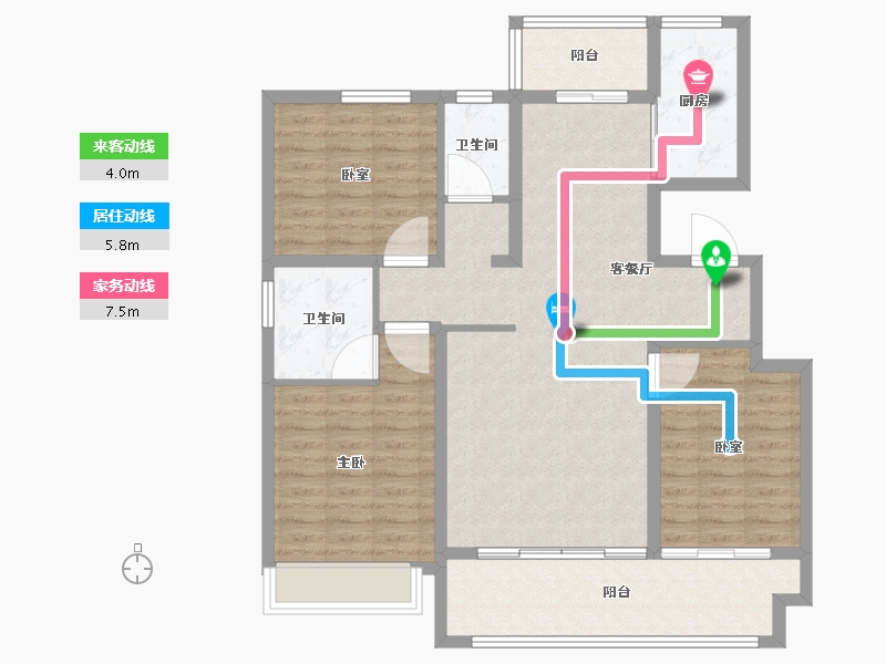 山东省-临沂市-​金邑瑞府-108.37-户型库-动静线