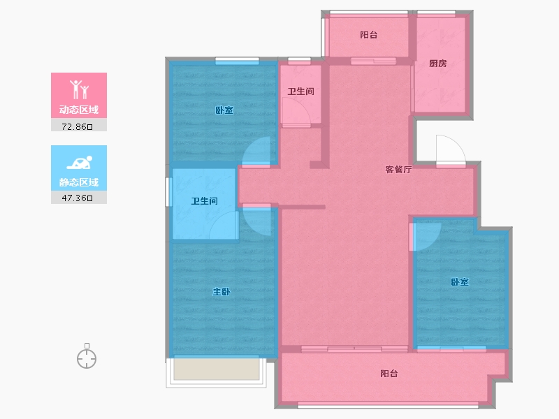 山东省-临沂市-​金邑瑞府-108.37-户型库-动静分区