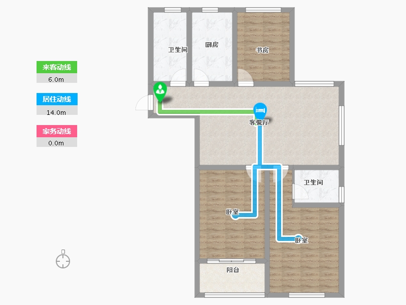 江苏省-无锡市-寺头家园-101.25-户型库-动静线