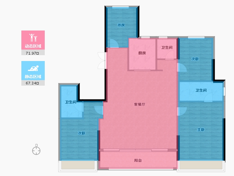 浙江省-温州市-阳光城招商檀境-127.20-户型库-动静分区