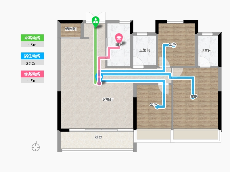 浙江省-温州市-阳光城招商檀境-100.00-户型库-动静线