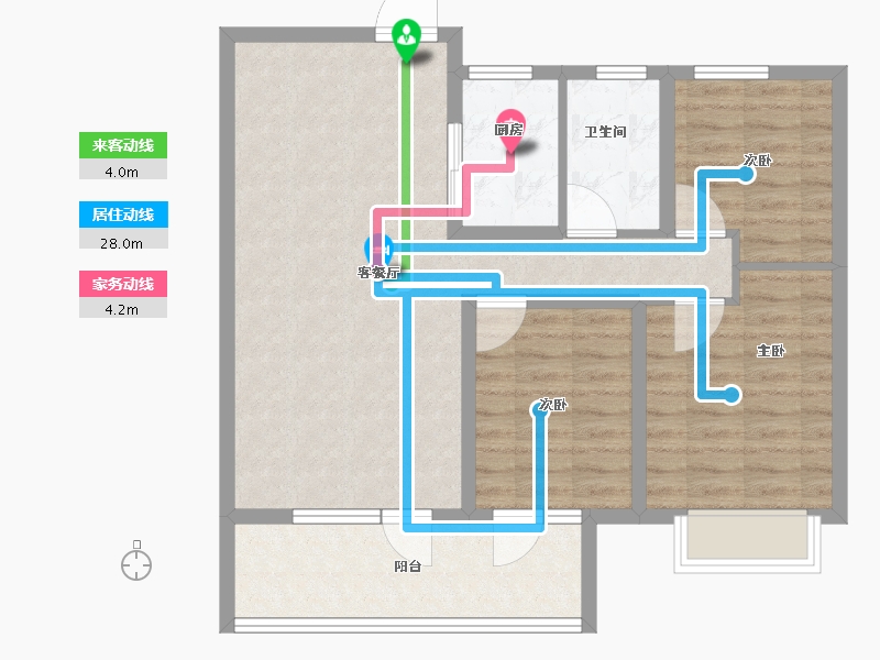 山东省-临沂市-泰鲁·时代城-82.40-户型库-动静线