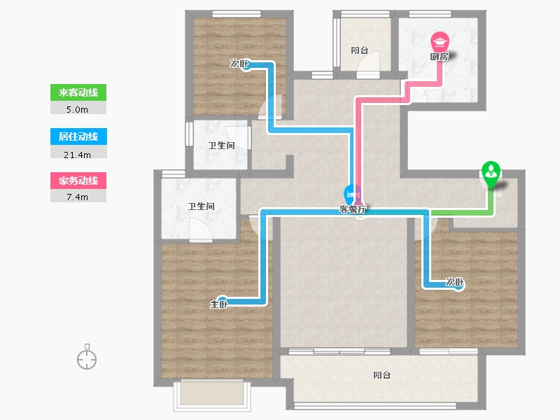 江苏省-无锡市-悦湖观邸-114.06-户型库-动静线