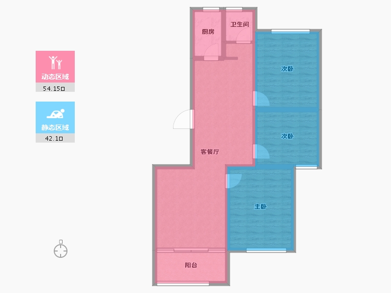 山东省-临沂市-迪尚华府-86.09-户型库-动静分区