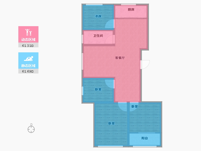 山东省-潍坊市-邦盛书香院-111.20-户型库-动静分区