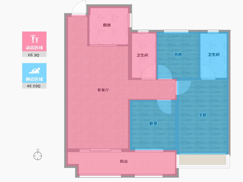 山东省-临沂市-怡景华府-102.41-户型库-动静分区