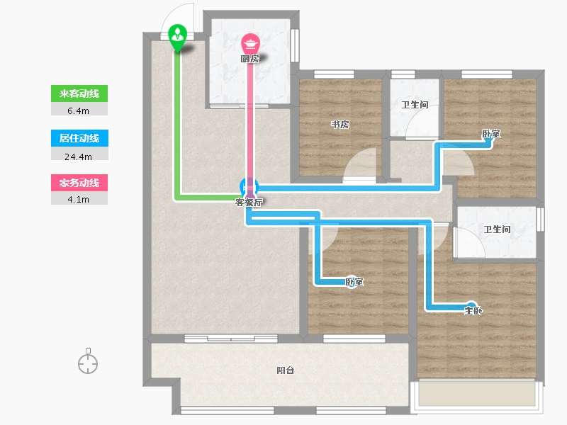 山东省-临沂市-怡景华府-110.40-户型库-动静线