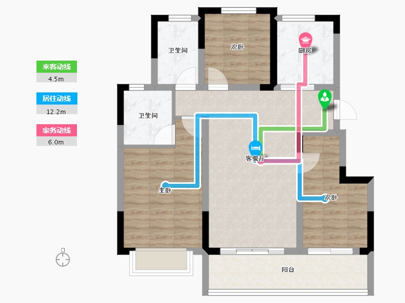 江苏省-无锡市-招商雍荣府-78.95-户型库-动静线