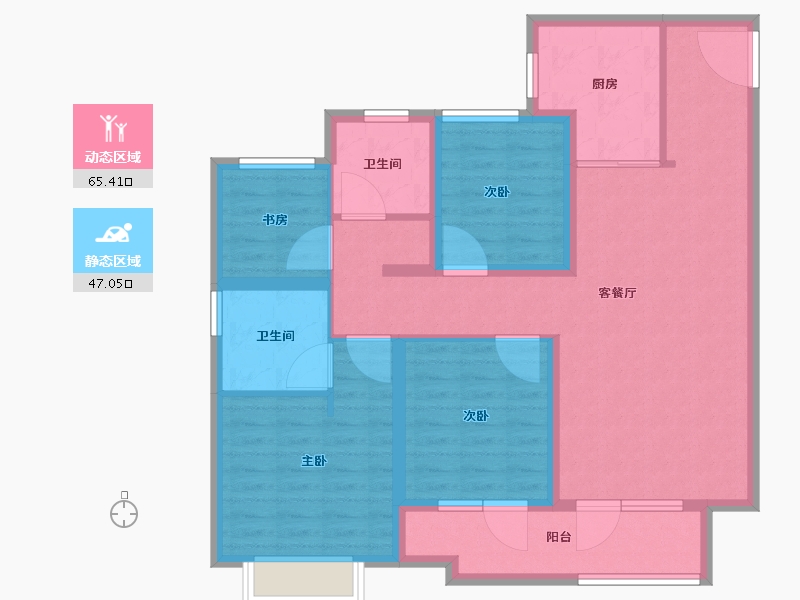 山东省-烟台市-招商雍景湾-100.01-户型库-动静分区