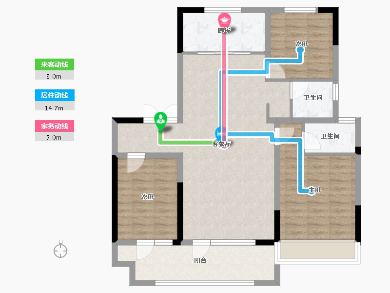 山东省-临沂市-山水龙城-93.40-户型库-动静线