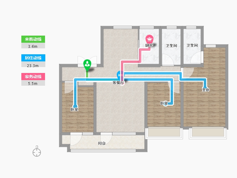 山东省-临沂市-绿地临沂城际空间站-112.00-户型库-动静线