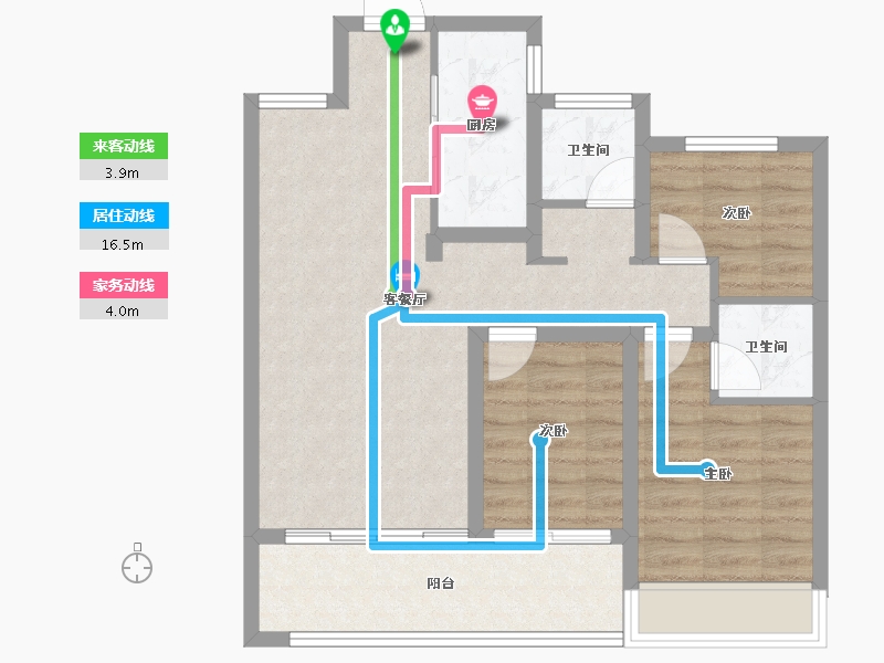 山东省-临沂市-恒弘城众望府-73.55-户型库-动静线