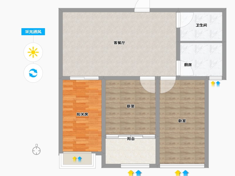 山东省-潍坊市-邦盛书香院-88.81-户型库-采光通风