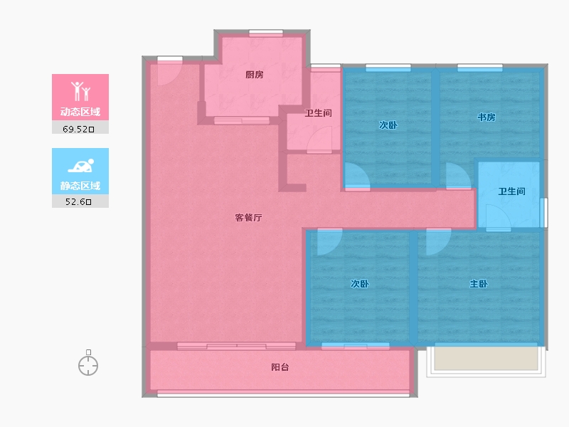 江苏省-无锡市-玖珑悦-109.87-户型库-动静分区