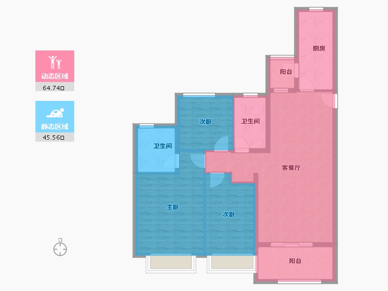 浙江省-温州市-温州恒大逸合城-99.20-户型库-动静分区