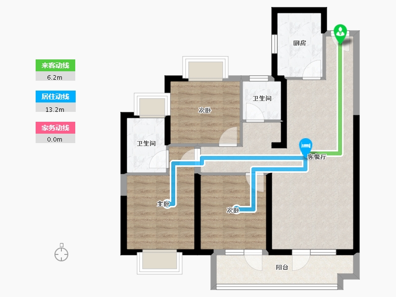 湖北省-武汉市-坤合云海城-80.81-户型库-动静线