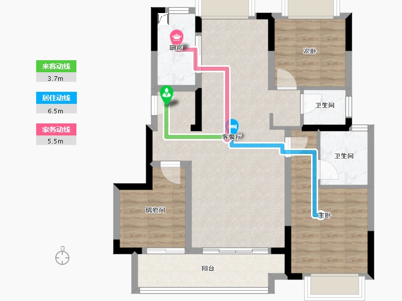 湖北省-武汉市-武汉城建·融创水韵长洲-81.36-户型库-动静线