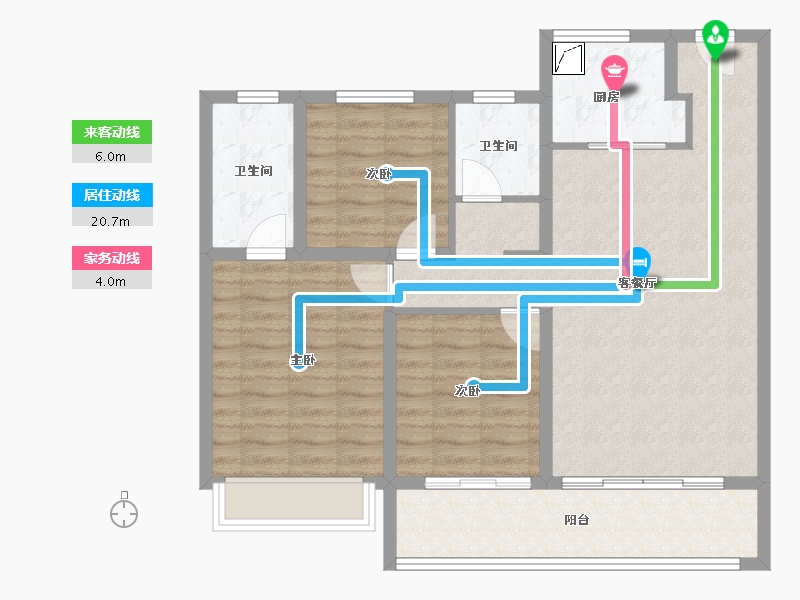 江苏省-无锡市-玖珑悦-92.44-户型库-动静线