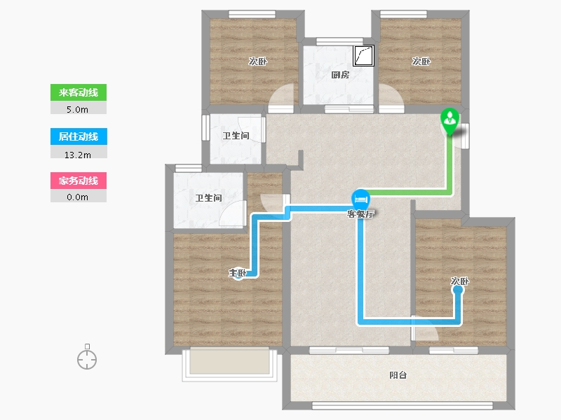 江苏省-无锡市-蠡湖国际小镇-93.63-户型库-动静线