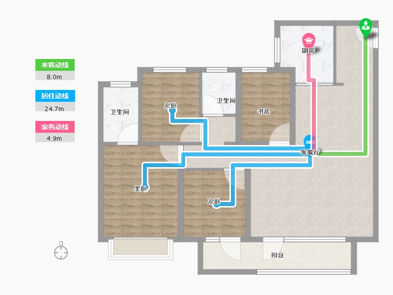 山东省-烟台市-招商雍景湾-112.01-户型库-动静线