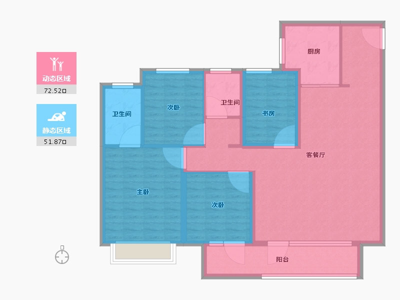 山东省-烟台市-招商雍景湾-112.01-户型库-动静分区