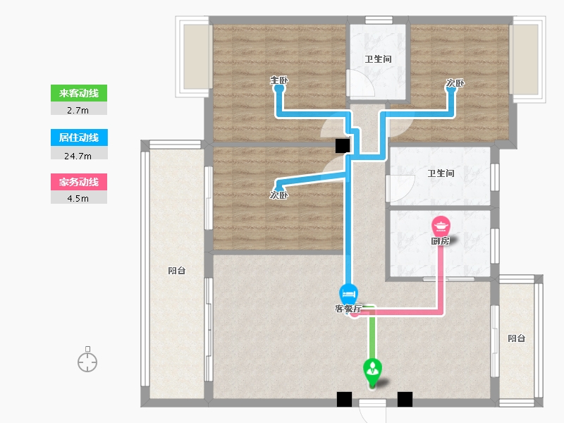 福建省-漳州市-荣成四季城-103.00-户型库-动静线