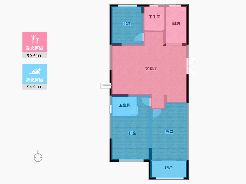 山东省-潍坊市-金庆盛世春天-95.20-户型库-动静分区