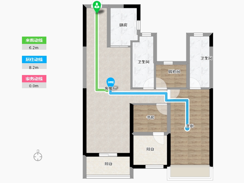 浙江省-温州市-合景天玺-79.95-户型库-动静线