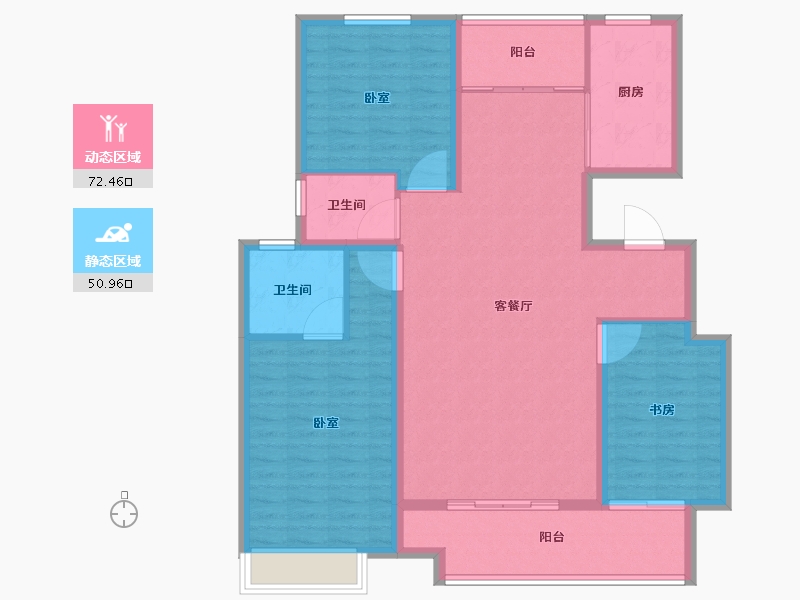 山东省-临沂市-儒辰璟宸御园-112.00-户型库-动静分区