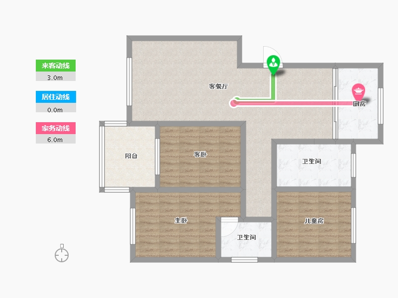 河南省-鹤壁市-福田三区-333-106.55-户型库-动静线