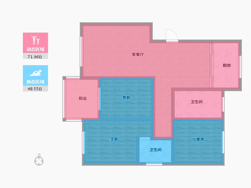 河南省-鹤壁市-福田三区-333-106.55-户型库-动静分区