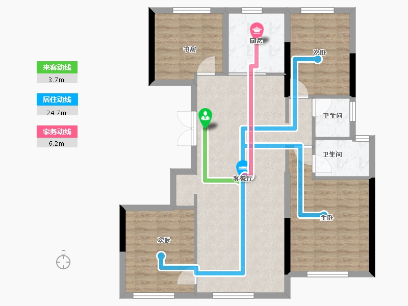 浙江省-温州市-国鸿柏悦府-95.20-户型库-动静线