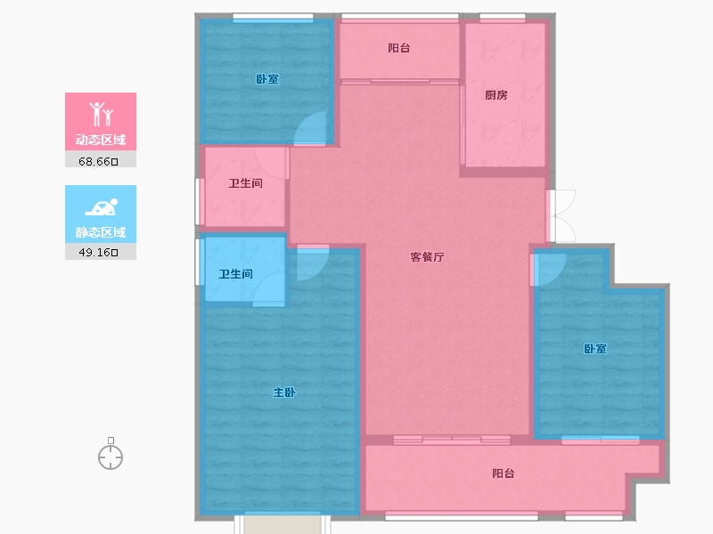 山东省-临沂市-房源·南湖壹号院-106.70-户型库-动静分区