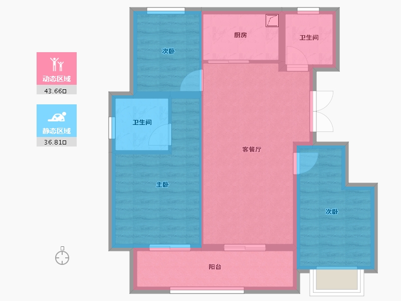 浙江省-绍兴市-新邻里广场-71.61-户型库-动静分区