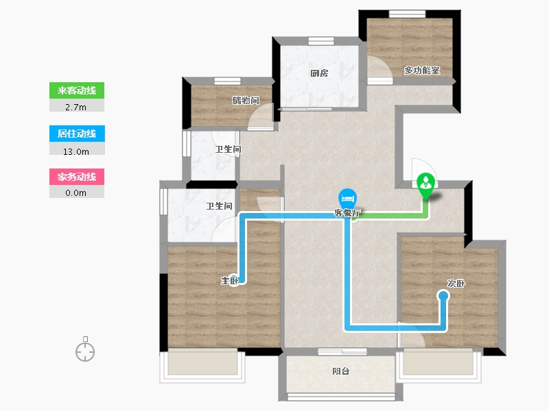 浙江省-温州市-合景天玺-80.00-户型库-动静线