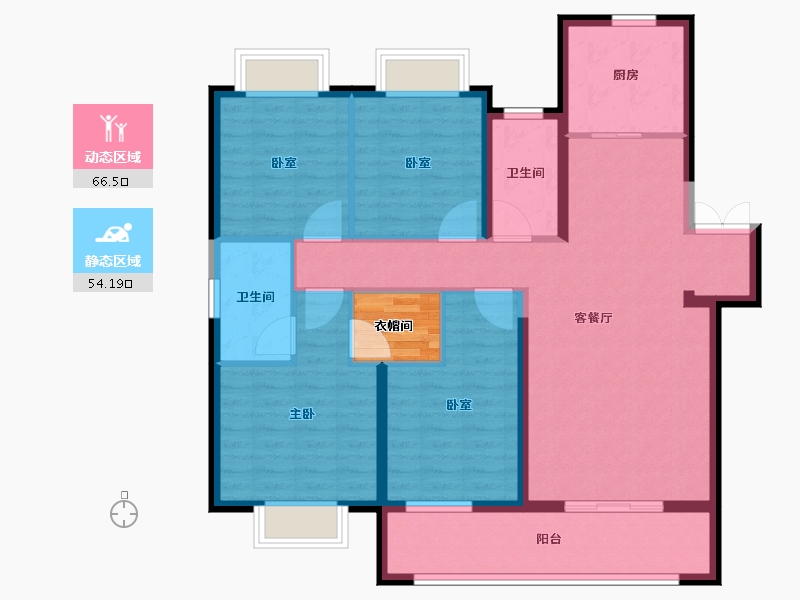 湖北省-武汉市-中建锦绣楚城-111.20-户型库-动静分区