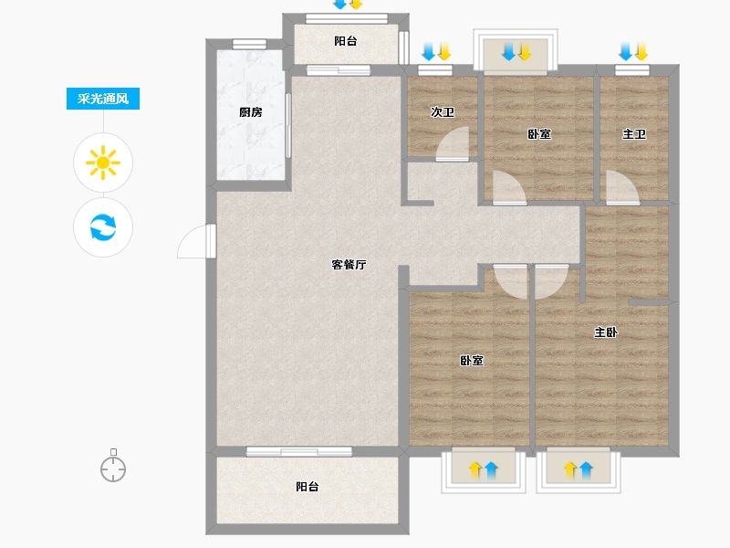 湖南省-长沙市-长沙亿达智造小镇-98.18-户型库-采光通风