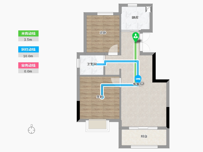 浙江省-绍兴市-新邻里广场-60.80-户型库-动静线