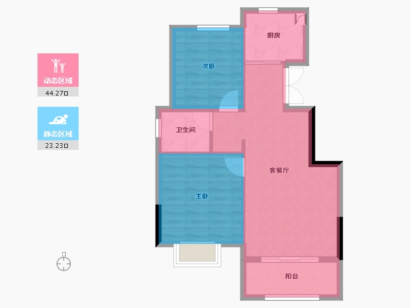 浙江省-绍兴市-新邻里广场-60.80-户型库-动静分区