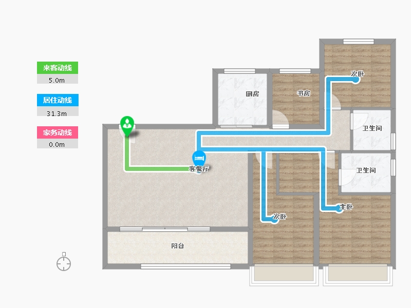 浙江省-温州市-首开中庚香開萬里-114.40-户型库-动静线