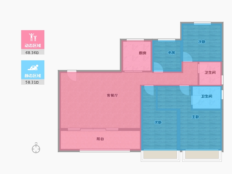 浙江省-温州市-首开中庚香開萬里-114.40-户型库-动静分区