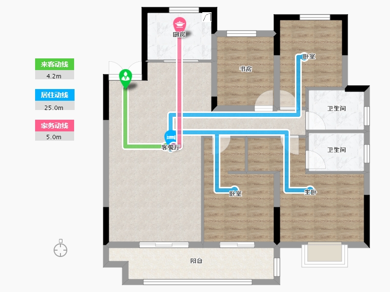 浙江省-绍兴市-中国铁建嵊星湾-101.78-户型库-动静线