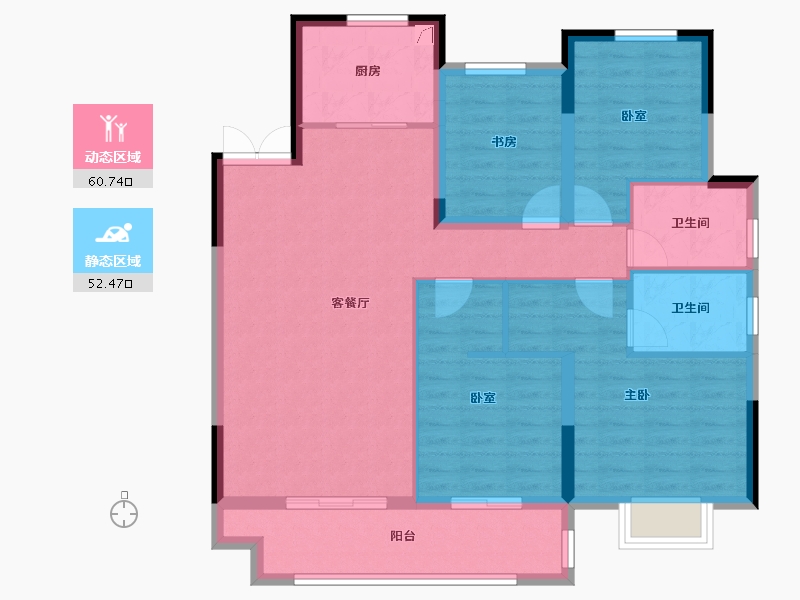 浙江省-绍兴市-中国铁建嵊星湾-101.78-户型库-动静分区