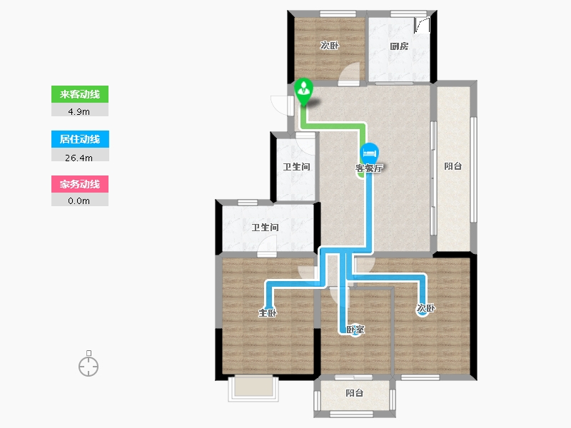 浙江省-绍兴市-碧桂园棠樾府-112.16-户型库-动静线