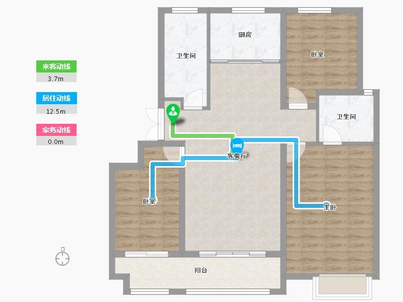 山东省-临沂市-房源·南湖壹号院-101.47-户型库-动静线