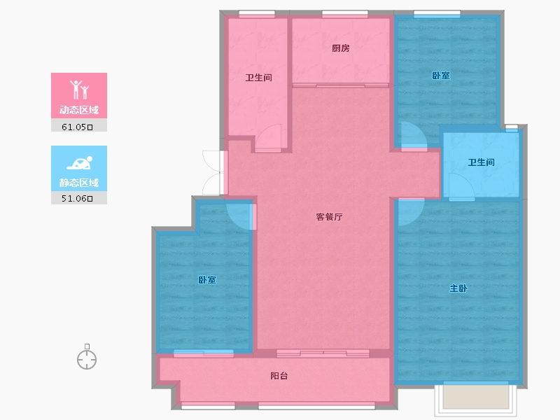 山东省-临沂市-房源·南湖壹号院-101.47-户型库-动静分区