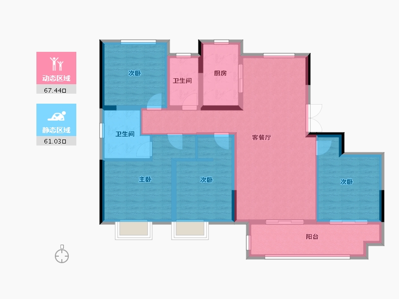 浙江省-绍兴市-中国铁建嵊星湾-115.20-户型库-动静分区