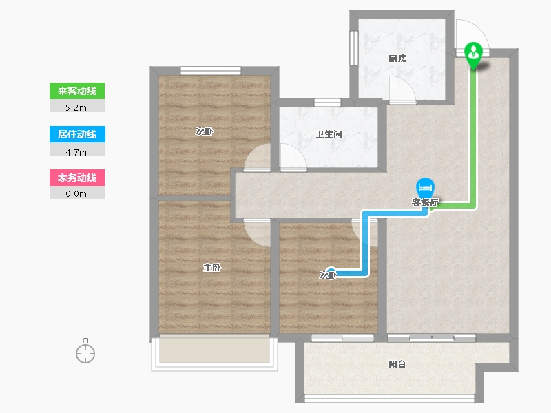 山东省-临沂市-星河城·盛府-86.73-户型库-动静线