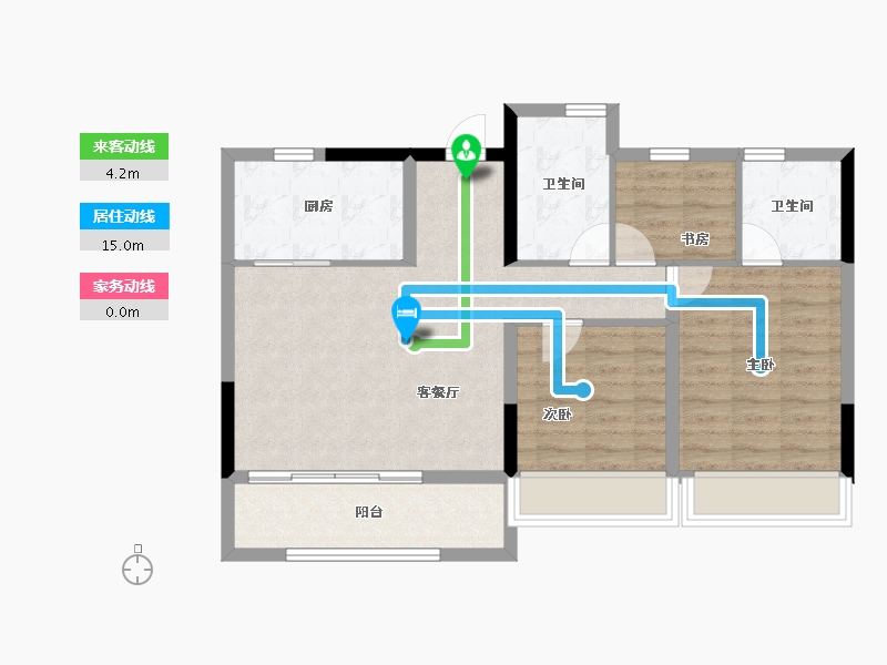 浙江省-温州市-远洋泊云庭-79.31-户型库-动静线